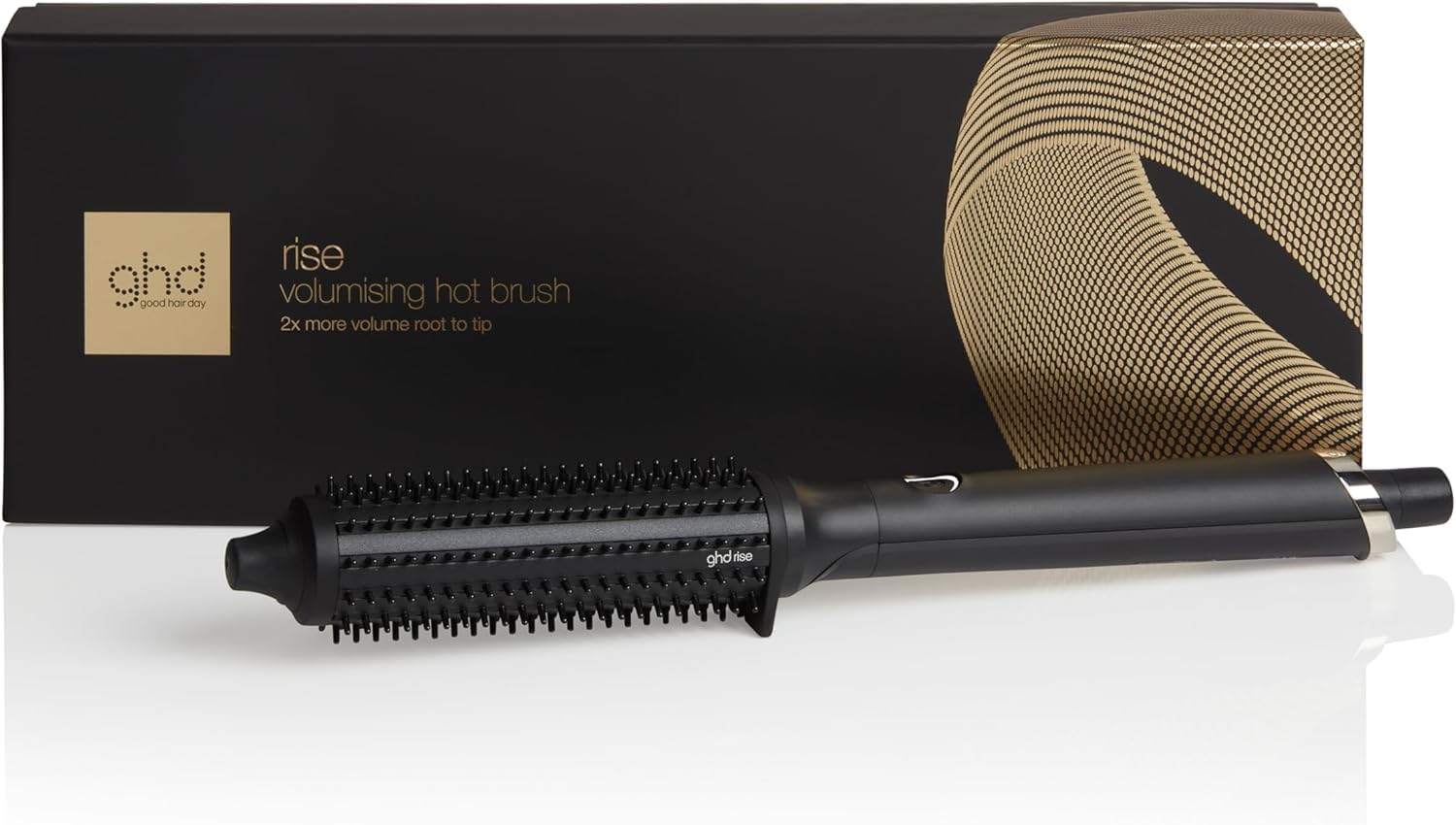 ghd Rise - Cepillo eléctrico de volumen profesional, moldeador, rizador para todo tipo de cabellos, tecnología ultra - zone, negro