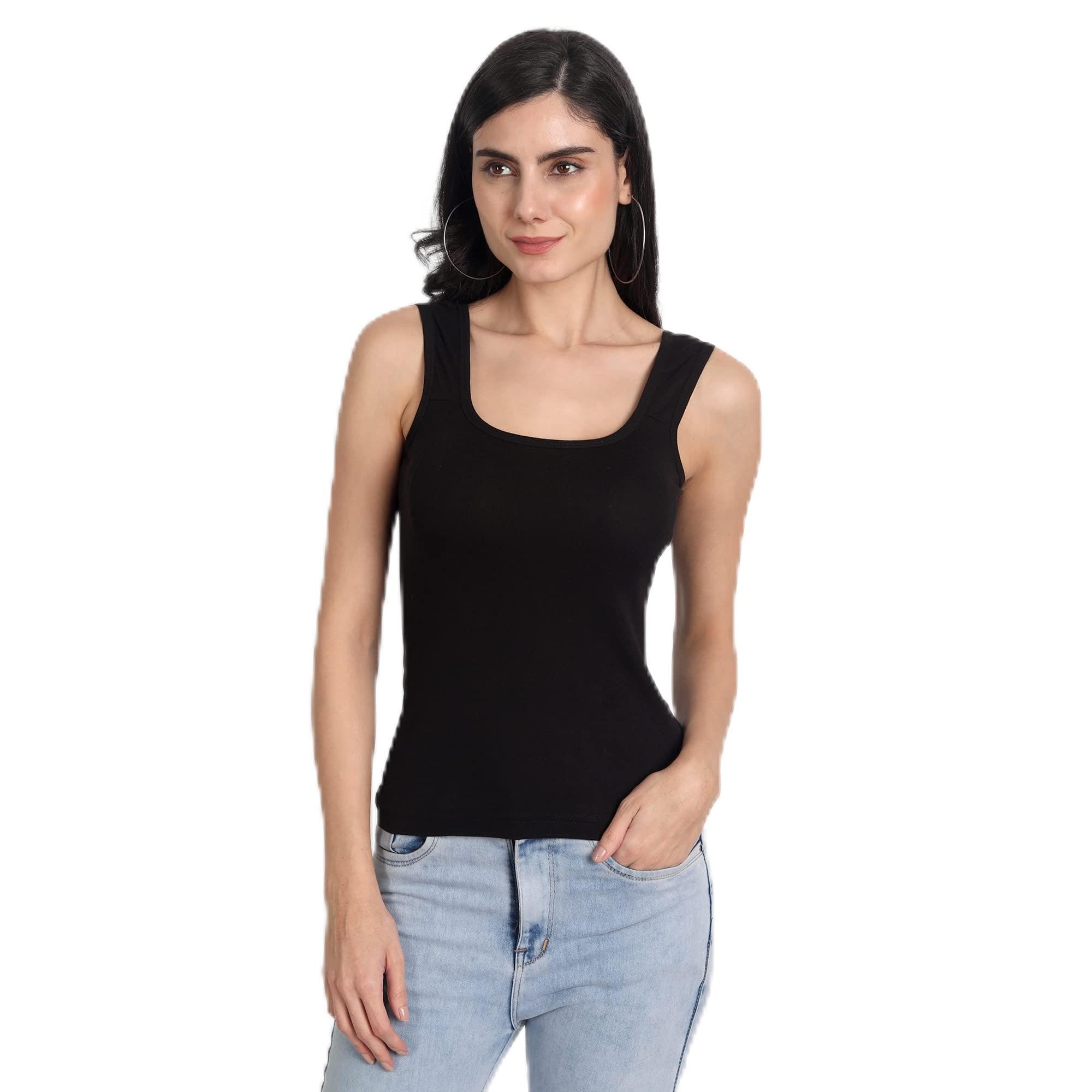 aimly Women's Cotton Sleeveless Camisole Slip Spaghetti Pack of 1-picture-50