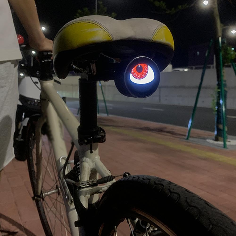 Feu Arrière De Vélo Demon Eyes, étanche Et Intelligent, Yeux Du Diable, Lumières LED Dynamiques Avec Plusieurs Modes De Couleurs Et Affichage De La Lumiere Personnalise