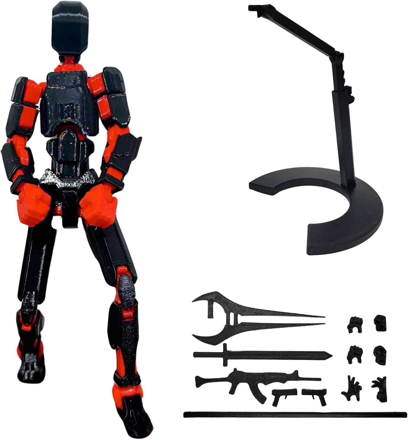 Assembled T13 Action Figure with Stand, 3D Printed Dummy 13 Action Figure Assembled, Fully