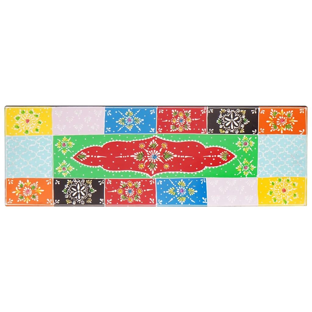 Estante de pared de madera maciza multicolor, 60 x 20 x 6 cm, moderno estante flotante de madera de mango para salón, pasillo y dormitorio