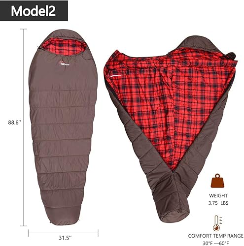 Miniatura 3 de Qutewarm Saco de dormir eléctrico con calefacción para exteriores, ligero, portátil, impermeable, cómodo, rango de temperatura de 30  60 F 5 V 2 A,