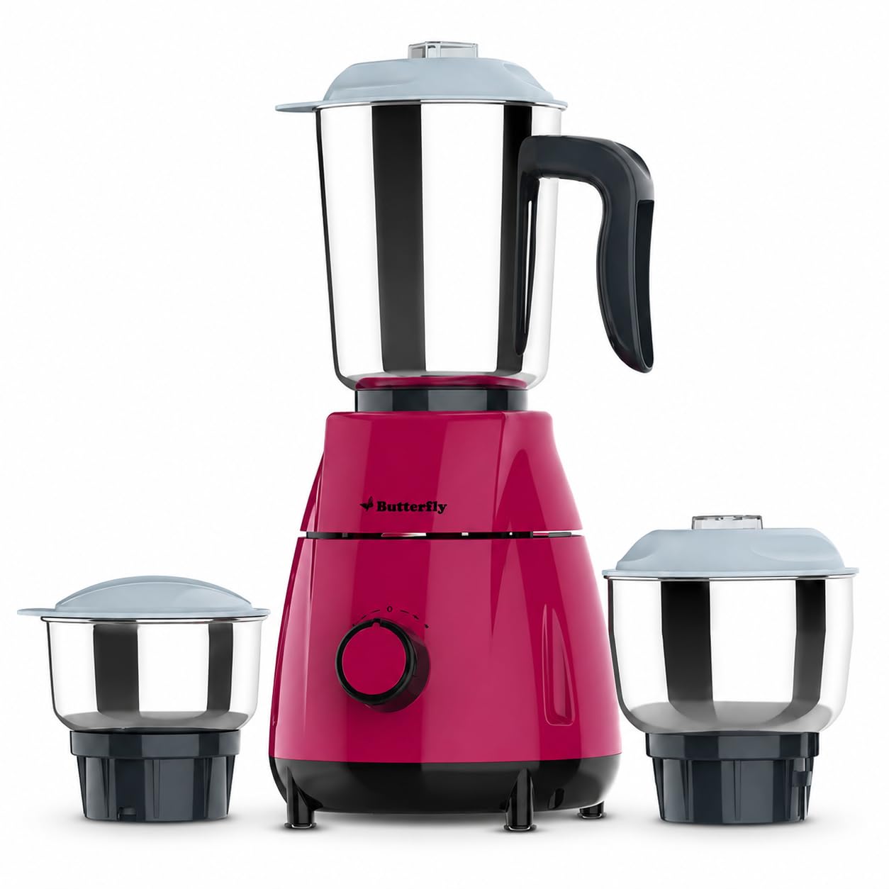 Butterfly Dynamo Mixer Grinder, 500W, 3 Stainless Steel Jars, Beet Red | Shock-Proof ABS Body, 3 Speed Controls, 3 Year Motor Warranty-image-39