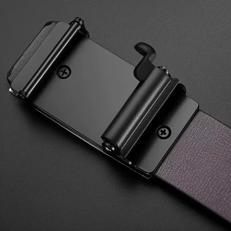 Image of NAPA HIDE Men's Auto Lock Vegan Leather Belt | Stylish Adjustable Buckle Belt for Formal & Casual Wear I Fits upto 40 Inches Waist size