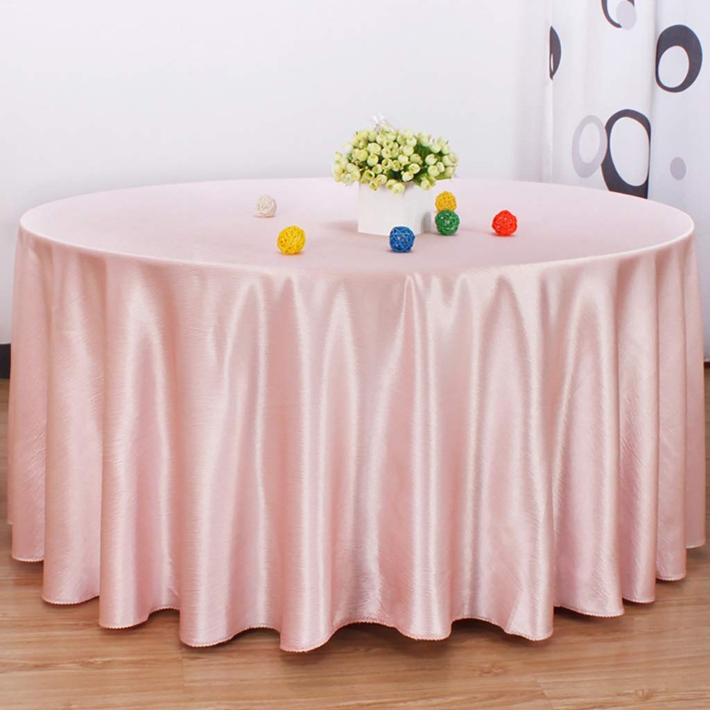 Tissu de table ronde rose de 240cm d'épaisseur supérieure style hôtel