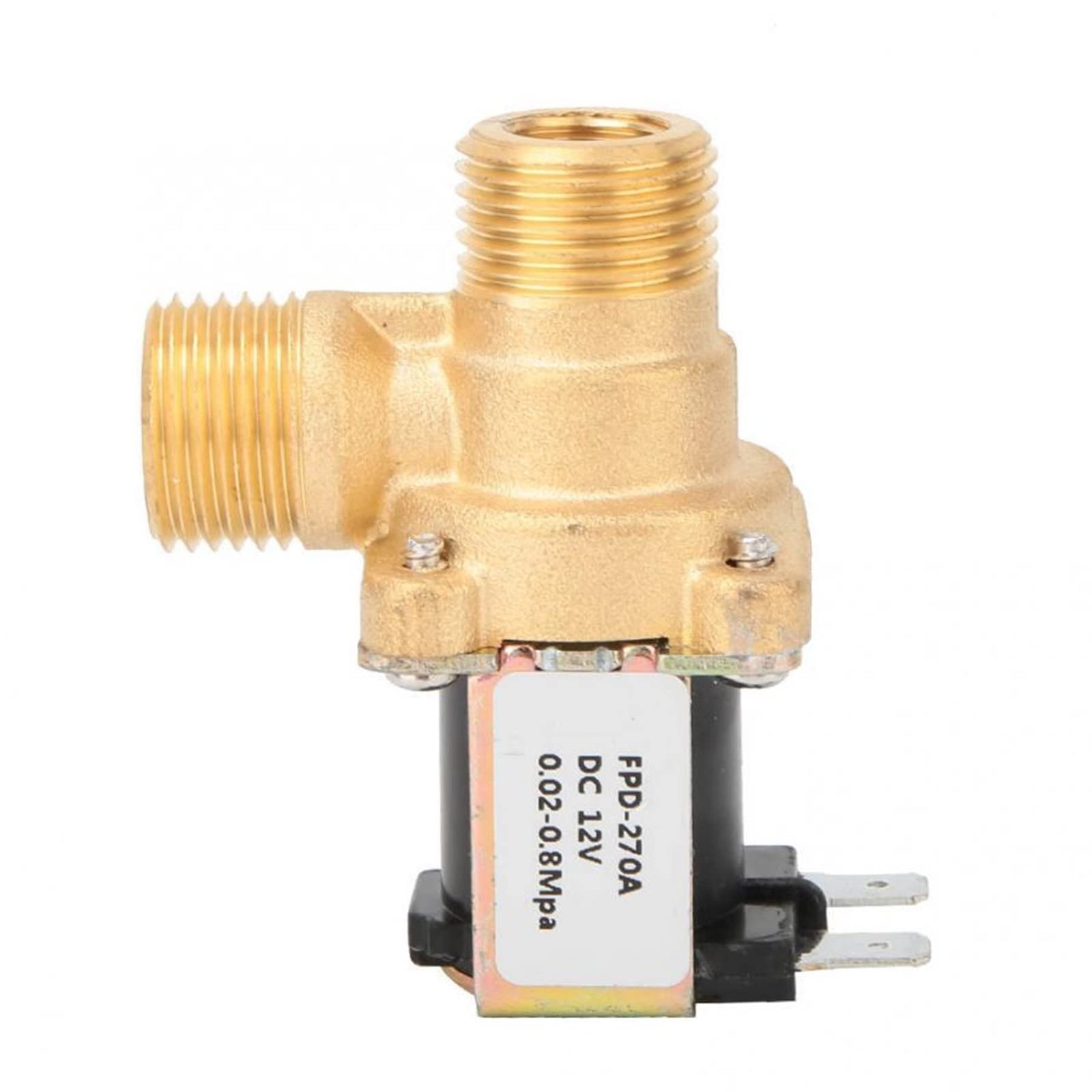 HDPHCRIUN G1/2 Normally Close Brass Solenoid Electromagnetic Valve Water Inlet Switch DC12V/DC24V/AC220V 1Pcs(AC220V)