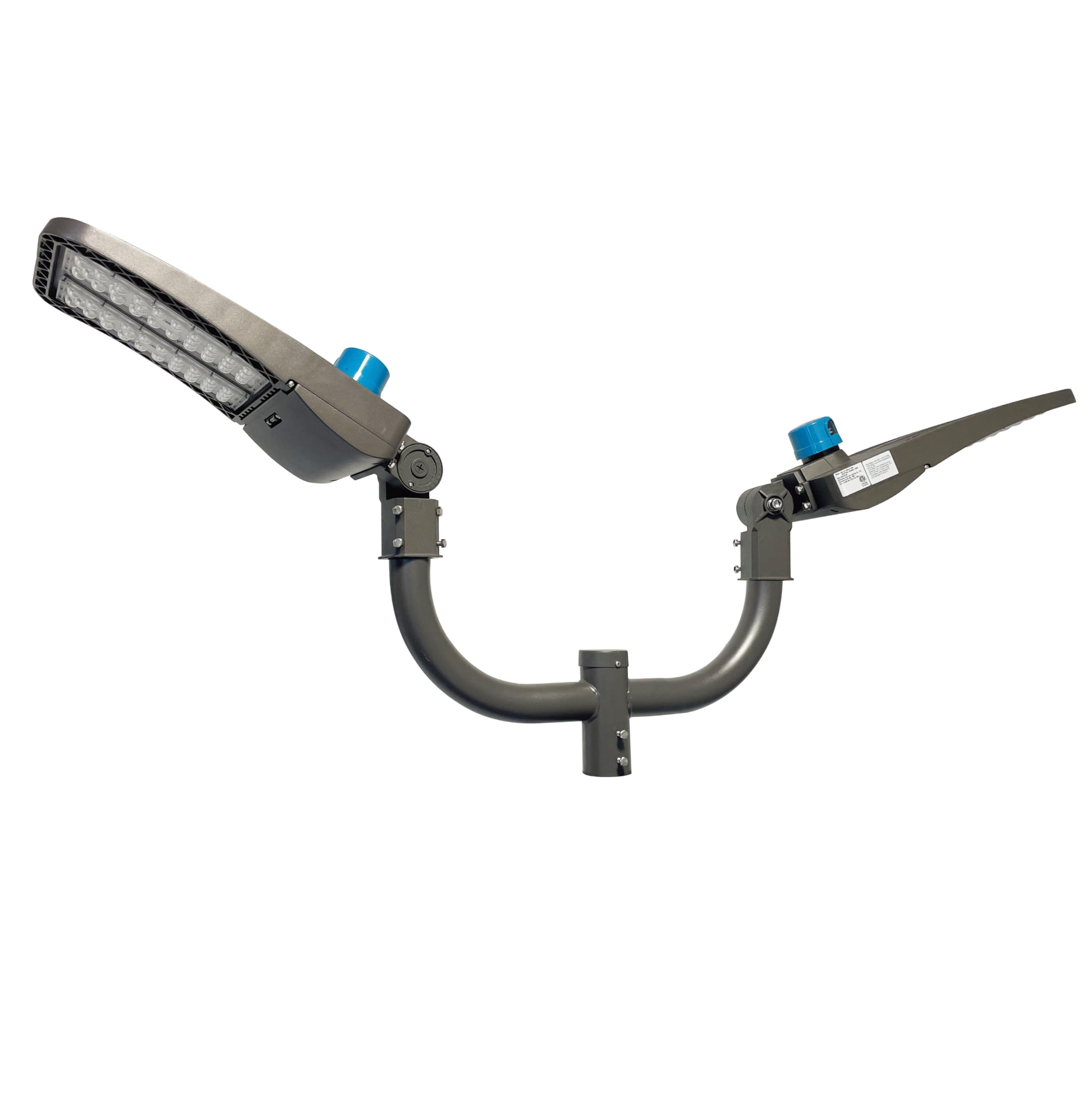 1 x Doppel-Bullhorn-Halterung und 2 x 200 W LED-Parkleuchten, 5000 K LED-Parkleuchten mit verschiebbarer Fotozelle, 48000 lm, Boxenstangenbeleuchtung