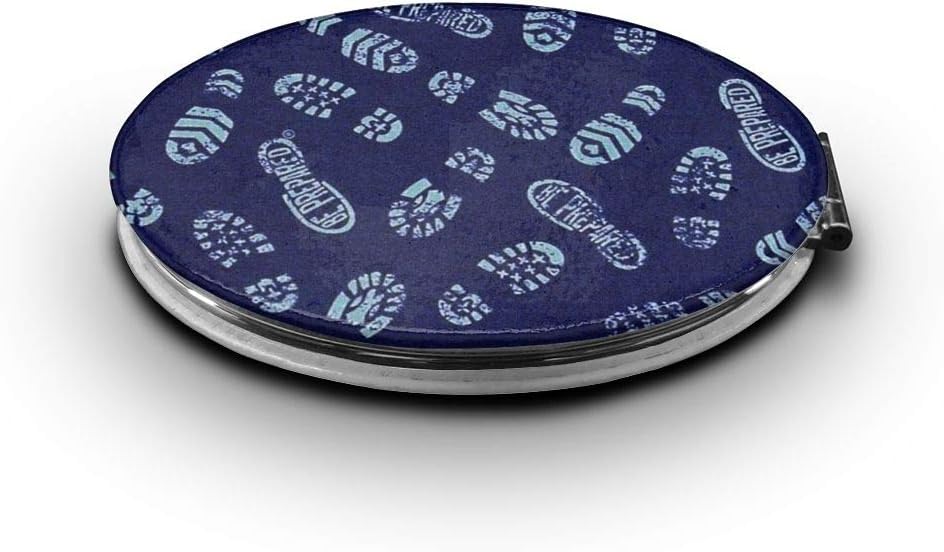 携帯ミラー 足跡ミニ化粧鏡 化粧鏡 3倍拡大鏡 等倍鏡