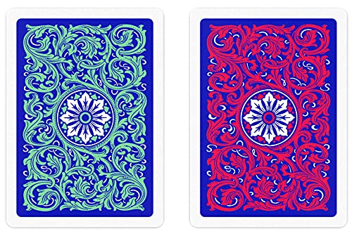 Image of Copag Neoteric, Plastic Playing Cards, Poker Size, Jumbo Index, Blue, Double Deck Set for Adult,Pack of 1