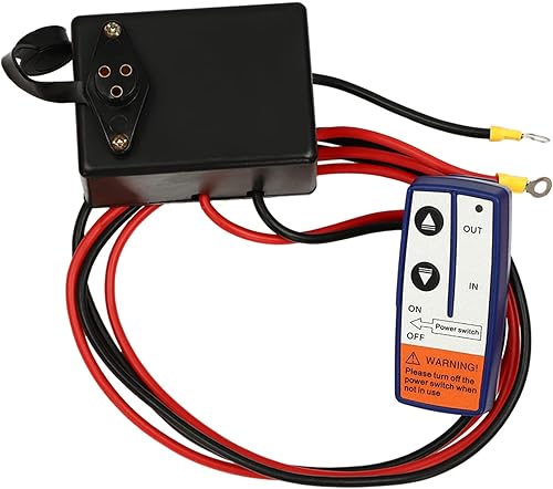 Miniatura 7 de SABUIDDS Alzamiento plegable de grúa para camión de 1100 libras con cabrestante eléctrico 4500 libras 12 V - Grúa elevadora montada en enganche con