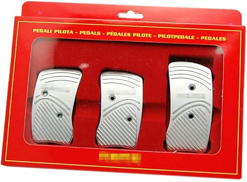 Surla Negro Aluminio Antideslizante Pedal Deportivo Pastilla de Freno Cubiertas Manual Coche 3 PC (Negro)