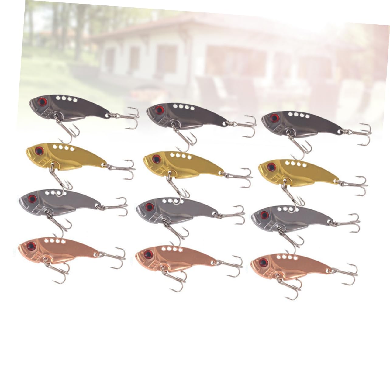 Toddmomy Pièces Appâts pour La Pêche Hameçon Triple Aux Leurres Durs Cuillère De Pêche Leurres Appâts pour Poissons Appât De Natation pour Basse Eau Fraiche Faire Tourner Faux Appât
