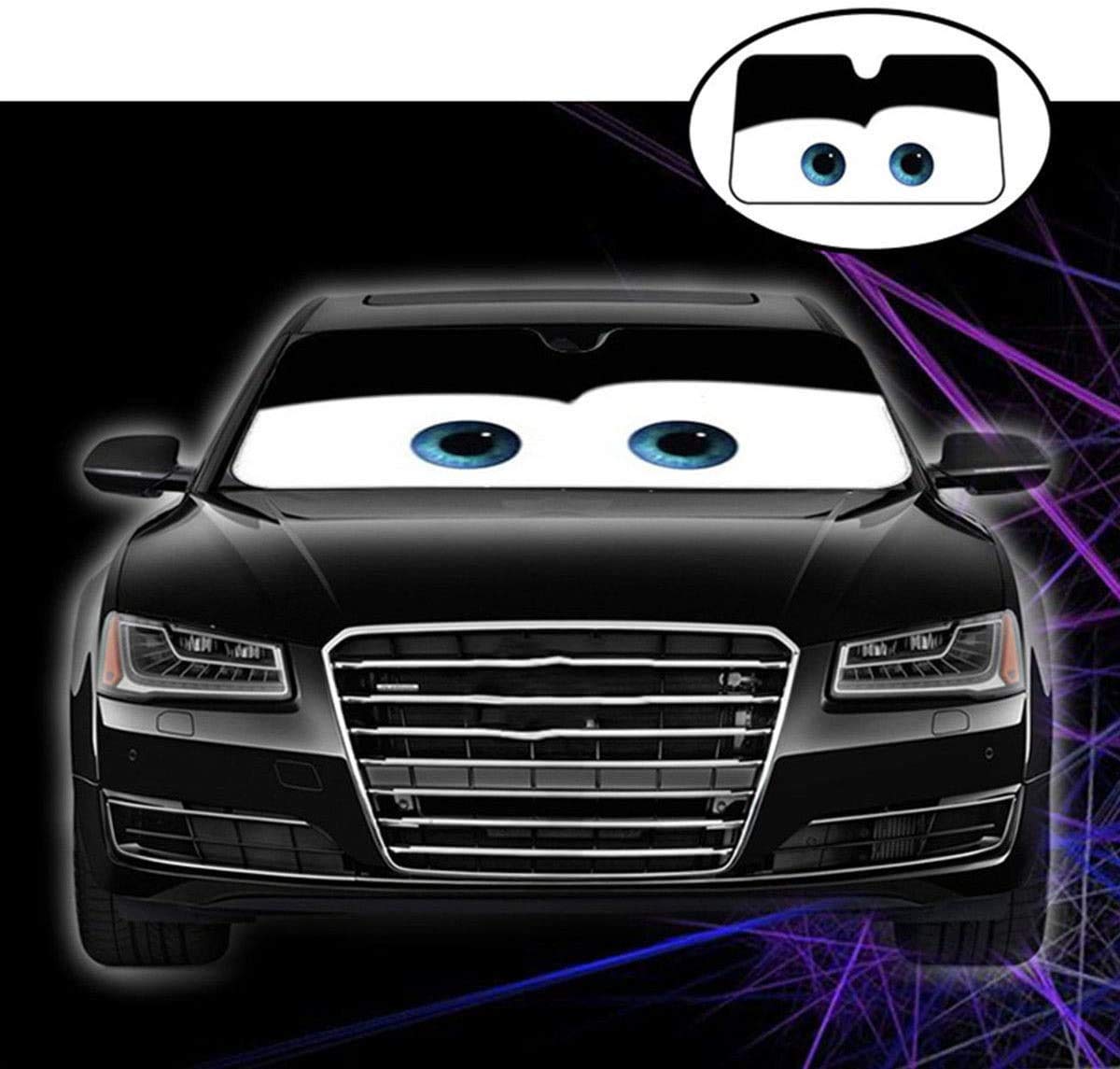 130x70cm Car Windshield Sun Shade Cartoon Sun Visor Front Windscreen Visor UV Block Solar Protection Suction Cup Film Cover