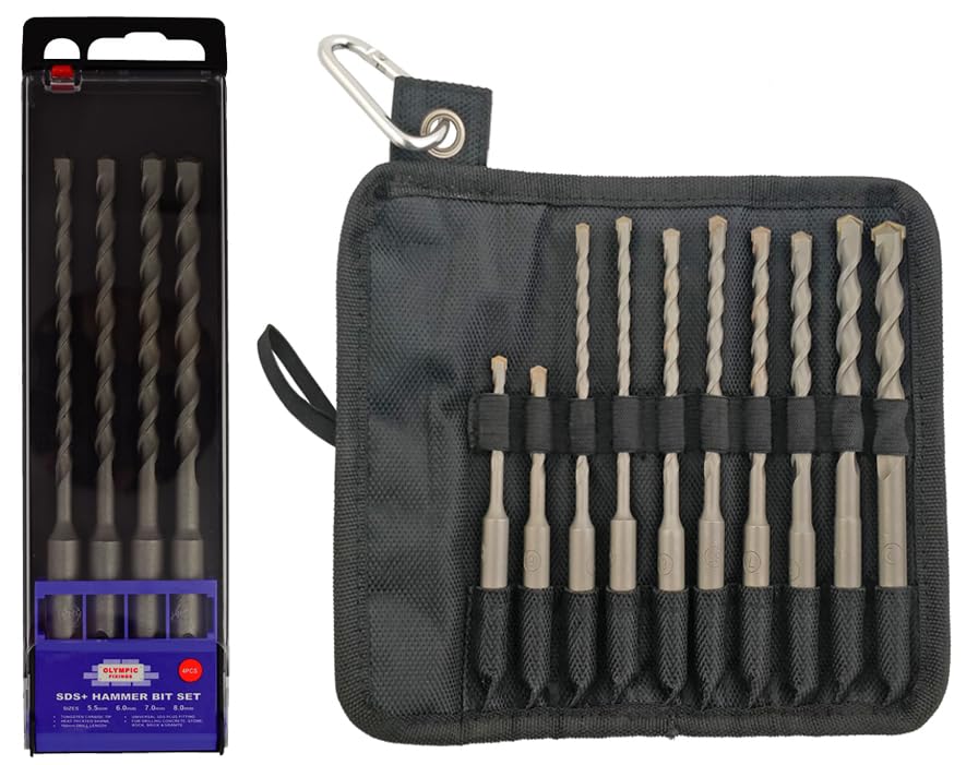 SDS+ Hammer Bits 10 Piece Drill Roll