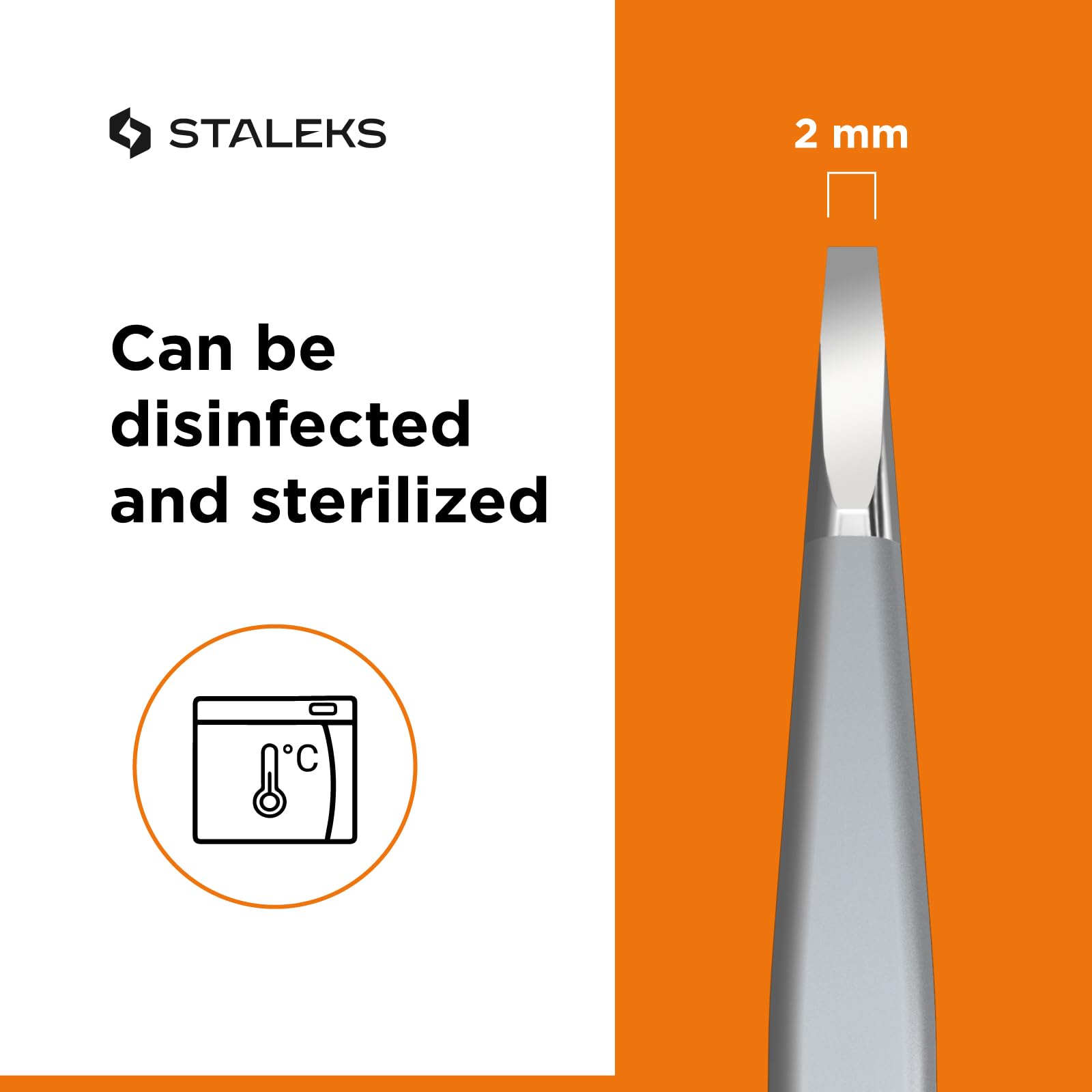 Staleks PRO Expert 10 Eyebrow Tweezers TE-10/2 2