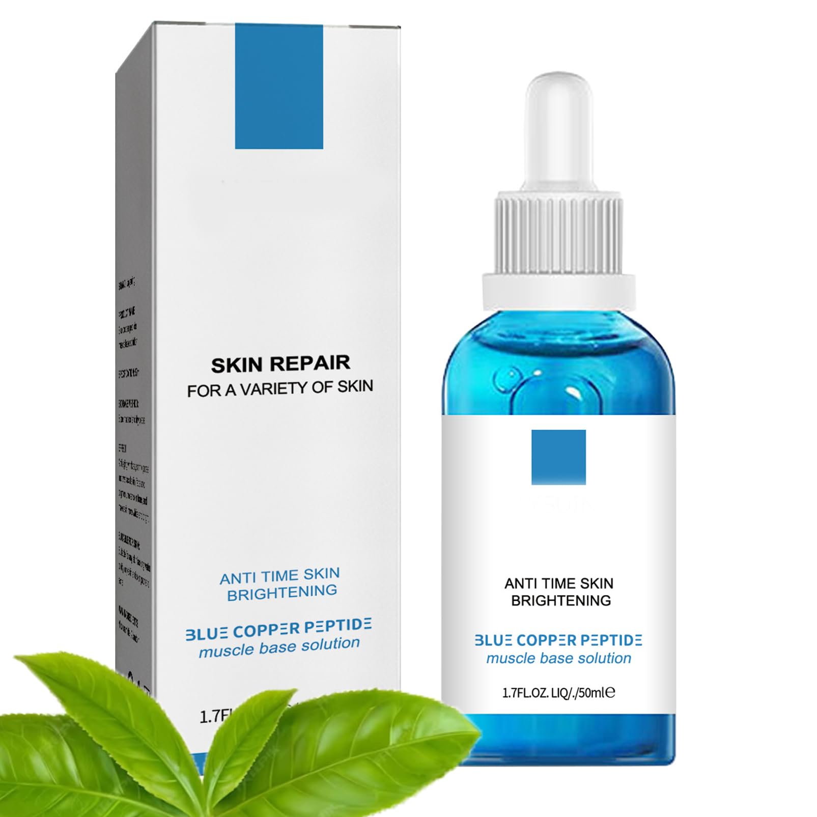 Copper Peptides Serum,Firming Face Serum for Aging Skin,Blue copper peptides serum for face,Anti Wrinkles Face Serum,Anti Aging & Deep Hydrating,Hyaluronic Acid Face Serum,Repair Damage Skin-50ml