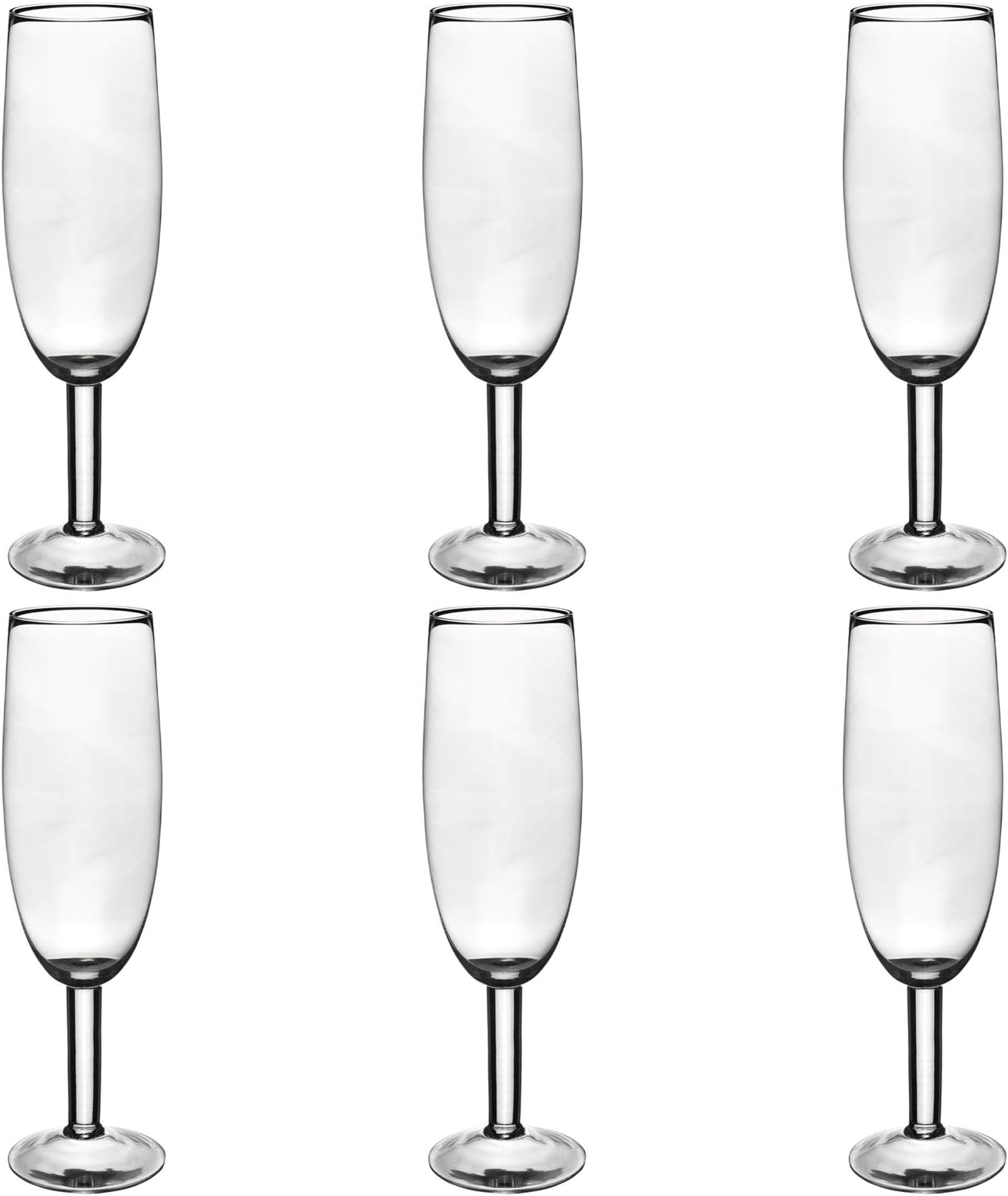 Rink Drink Giant Champagne Flute, 750ml Prosecco Glass - Pack of 6