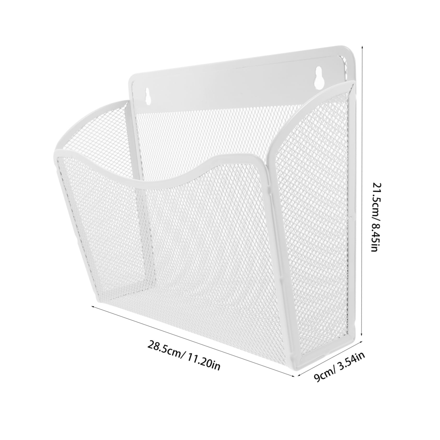 OSALADI Wall Mounted File Holder Heavy Duty Metal Organizer for Office Home Sleek Design Single Pocket Magazine Rack No Drilling Required for Easy Installation