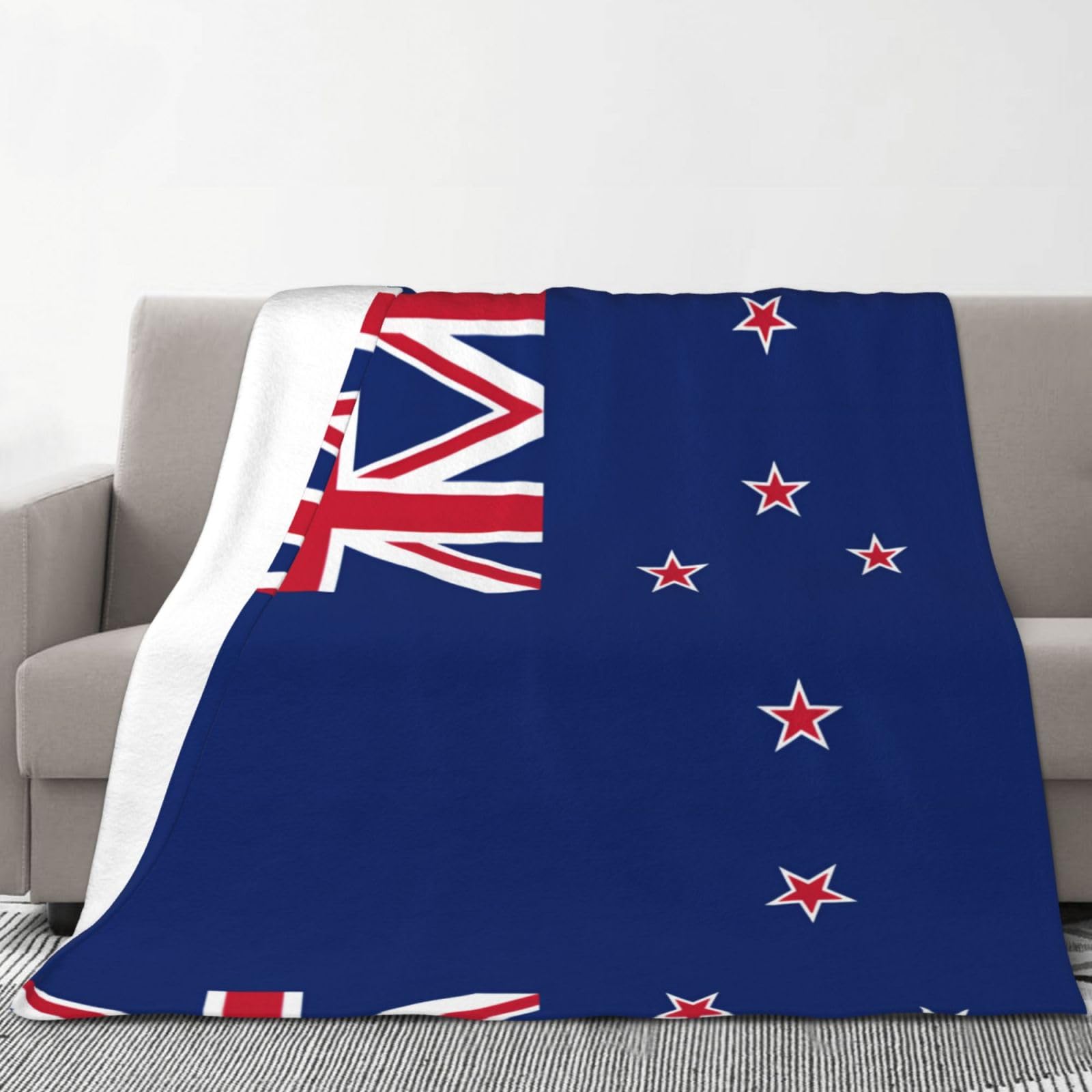 Couverture drapeau Nouvelle-Zélande en flanelle légère 178x203cm