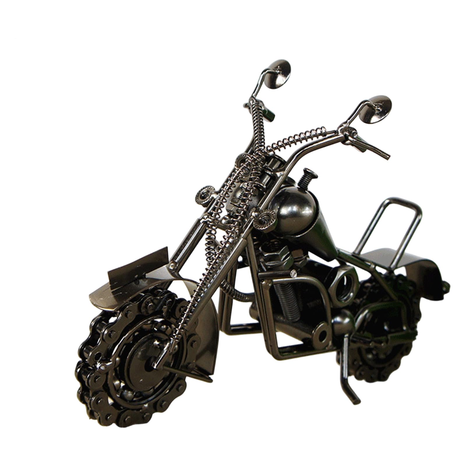 ZEPFJHE Iron Motorcycle Model Statue Motor Figurine Sculpture Iron Motorbike Props for Home Decoration and Gift Giving Metal Motorcycle Model