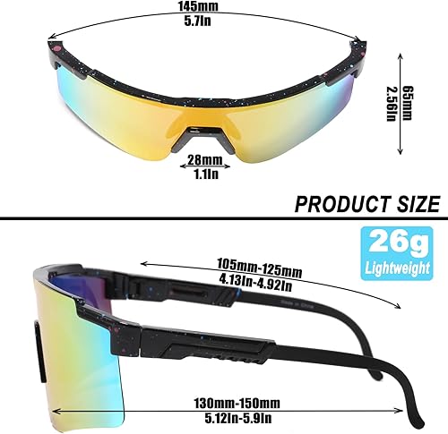 Miniatura 4 de Douide Lentes de sol deportivos elegantes para mujeres, jóvenes y hombres, montura Vipers TR90, ideal para ciclismo, pesca, esquí, béisbol