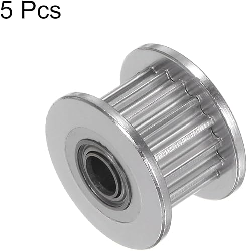 Miniatura 37 de HARFINGTON 5pcs 2GT Polea tensora 20 dientes 0.157 in diámetro 0.709 in diámetro correa de aluminio para 0.236 in ancho cinturón 3D impresora CNC