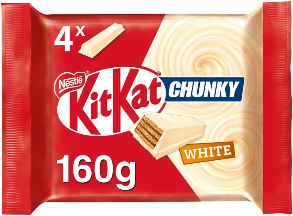 White Chocolate Chunky Bar Multipack, 160 g 40g 4 Pack