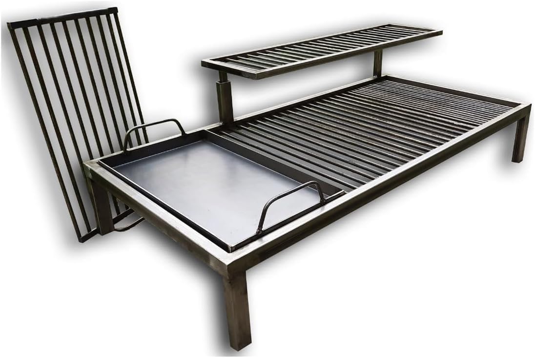 Griglia argentina di lusso con moduli in ferro estraibili + braciere - griglia argentina in ferro - barbecue Parrilla Asado modello RG - Sor pampa grill (101,6 x 50,8 cm)