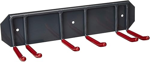 Miniatura 2 de Organizador de pared para esquís y bastones, estante horizontal de alta resistencia para esquiar de pared con marco de metal y ganchos acolchados