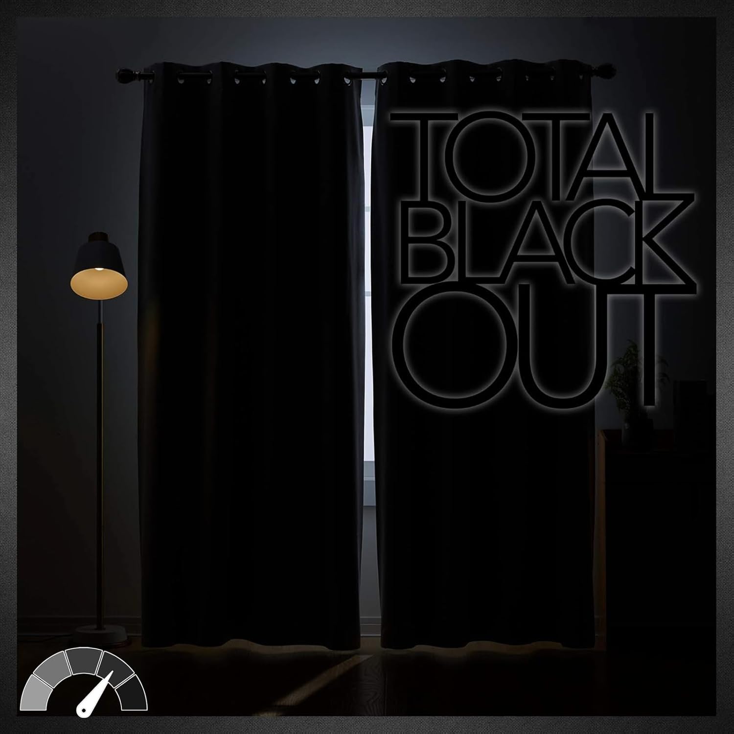 Black Palm Leaves Blackout Curtains for Bedroom 36 inch Long 2 Panels - Tropical Leaves - Grommet Thermal Insulated Room Darkening Window Drapes, 52" W x 36" L, Black