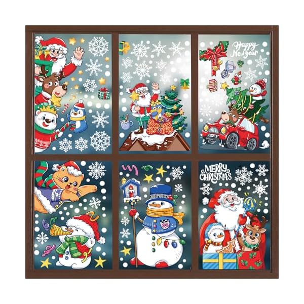 Un Noël féerique avec les Stickers Père Noël et Élan : 176 pièces de magie à poser sur vos fenêtres ! 61c 5fHfXL. SS600