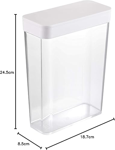 Miniatura 4 de YAMAZAKI Home Tower - Recipiente hermético de almacenamiento de alimentos secos con tapa deslizante  Organización de cocina y despensa  Cereales,