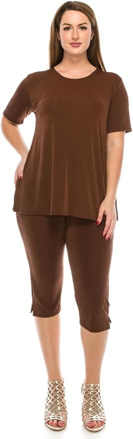 Capri pant sets plus size Clearance