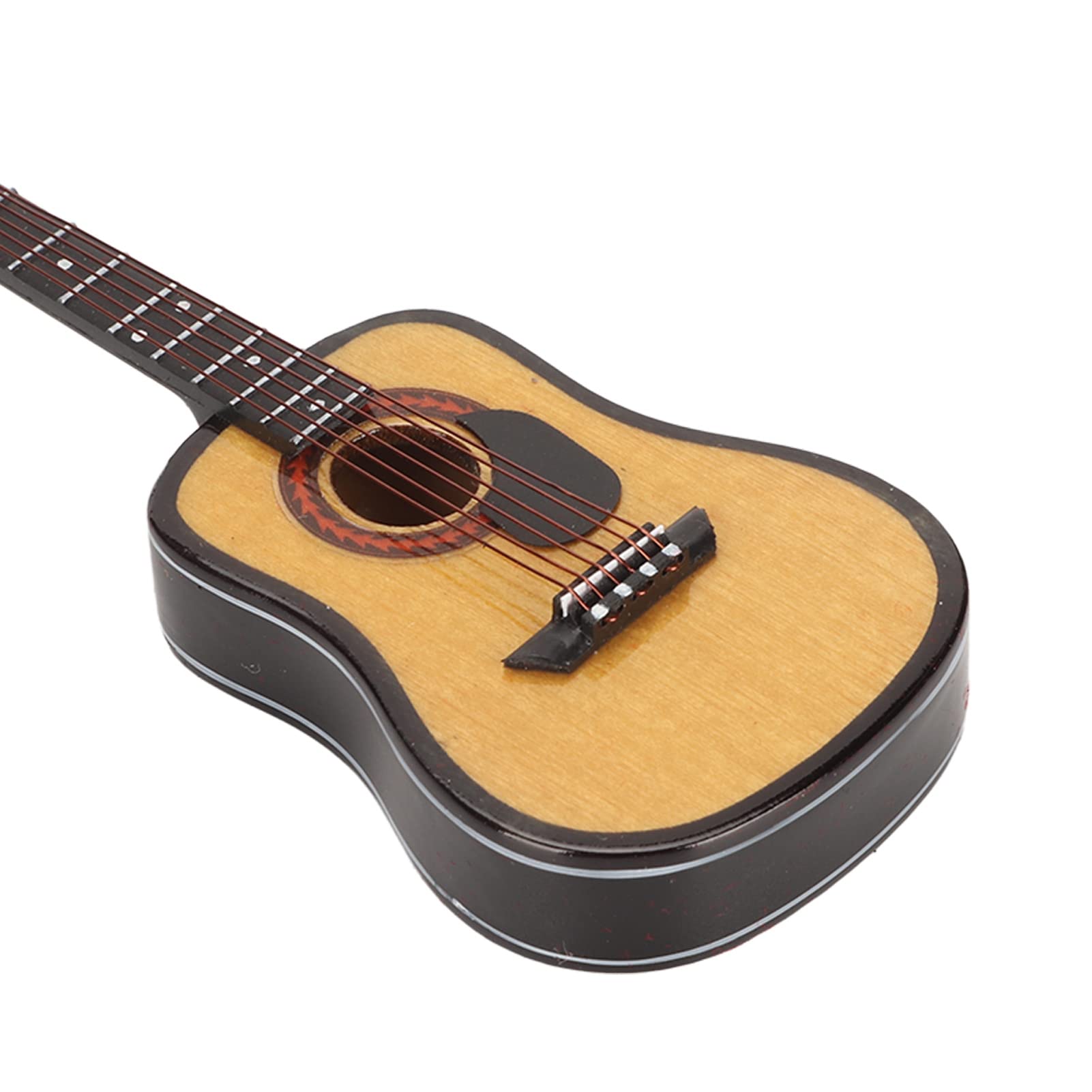 Dioche Mini-Gitarren-Modell Aus Holz - 10 Cm Groß, Mit Ständer, Deko Für Schreibtisch & Regal