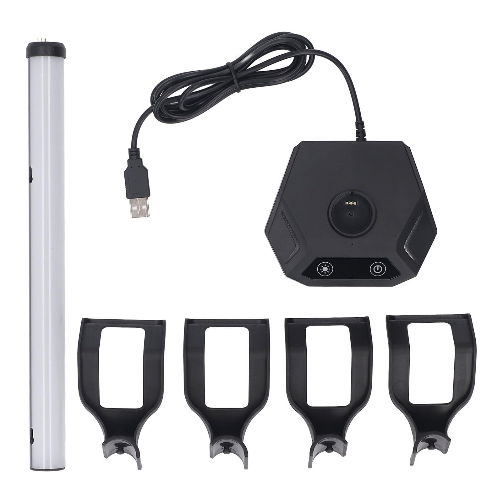 Support Casque RVB + Station Charge Manettes PS5/PS4/Xbox/Switch - Organiseur LED 2 Niveaux Avec USB/Type-C