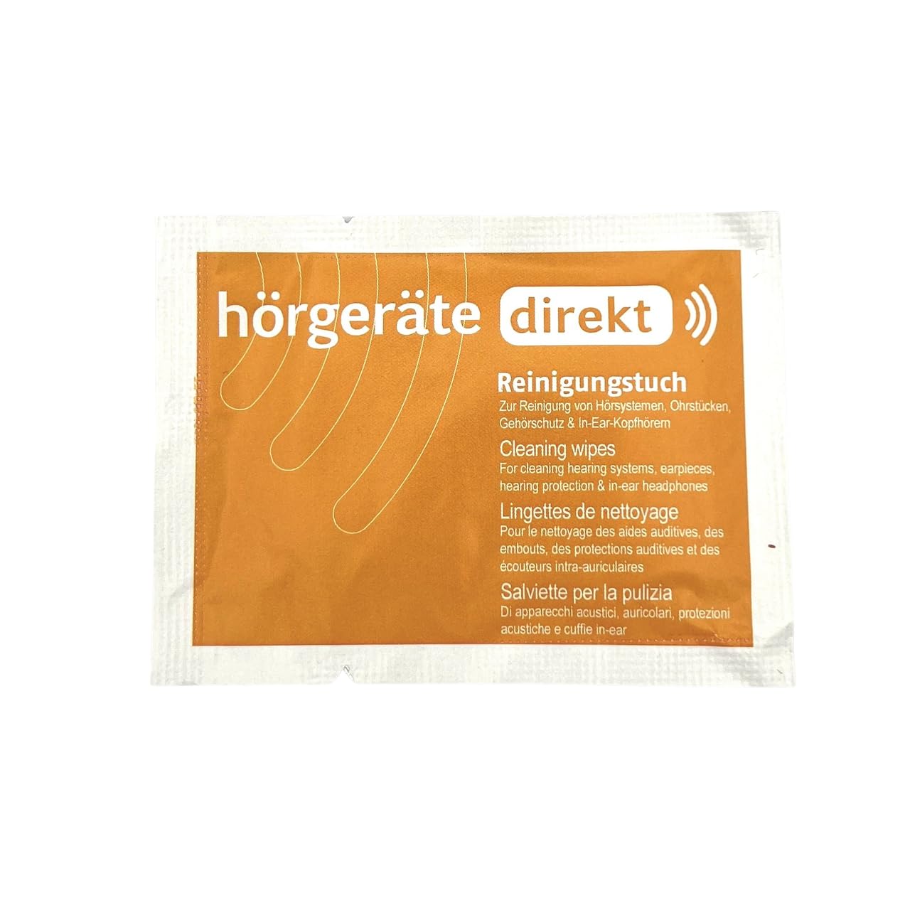 DIREKT Reinigungstücher für Hörgeräte – 200 Stück einzeln verpackt – Sanfte & effektive Reinigung – Schüttware