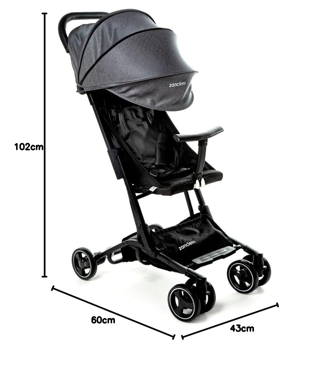 Wózek dziecięcy Piuma0+ Platinum Ultra lekki leżak turystyczny 2.0, super wyposażenie, od 3 miesięcy do 25 kg, kompaktowy i lekki, 5-punktowy pas i hamulec nożny, bagaż dla niemowląt Lightweight Buggy