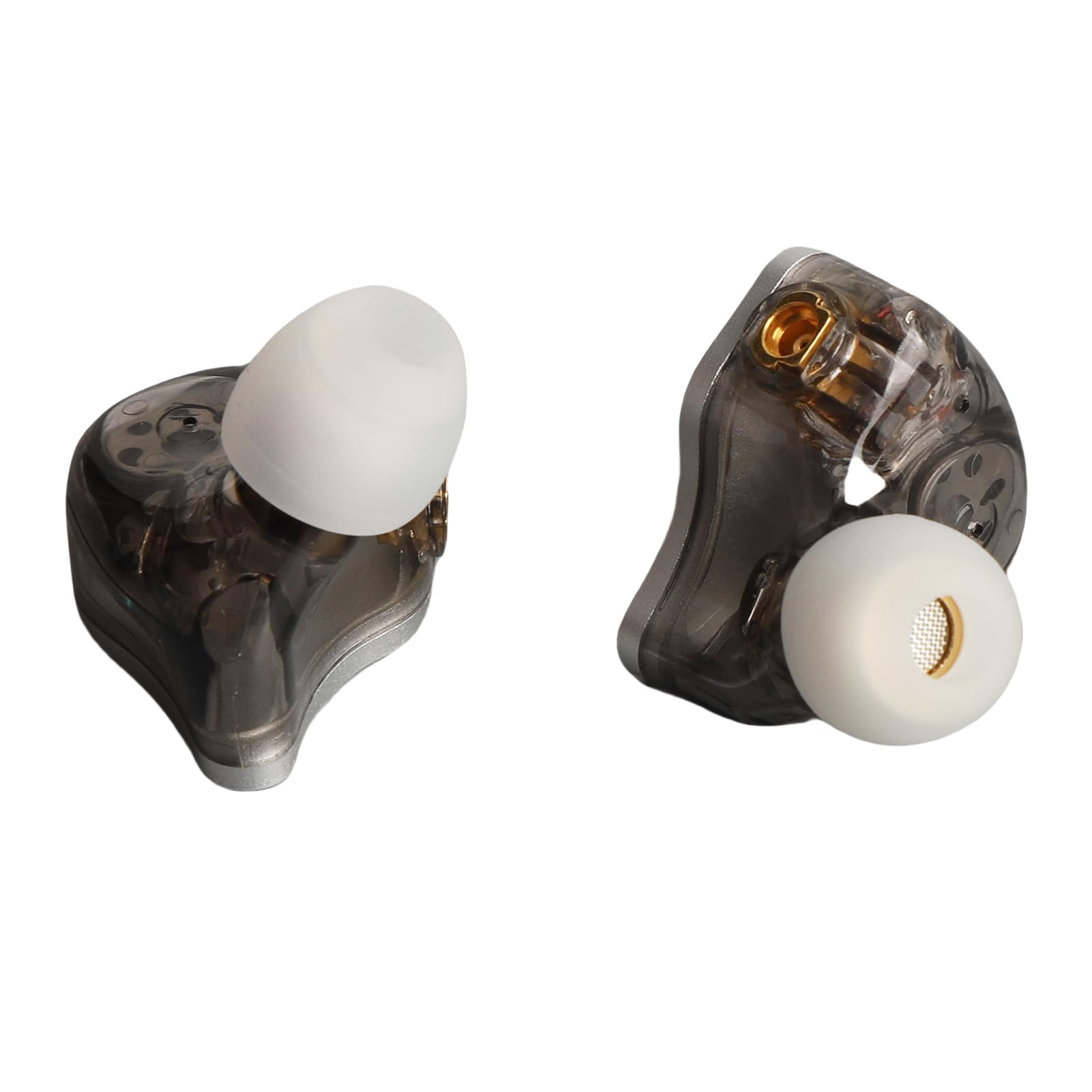 ASHATA Auriculares IEM, Auriculares con Cable HiFi, Cable Desmontable en Monitores de Oído para Músicos Cantantes Estudio de Escenario (Silver)