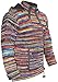 Shopoholic Fashion Men's Cross Neck Hooded Tyedye Multicolored Woolly Hippie Jacket, L