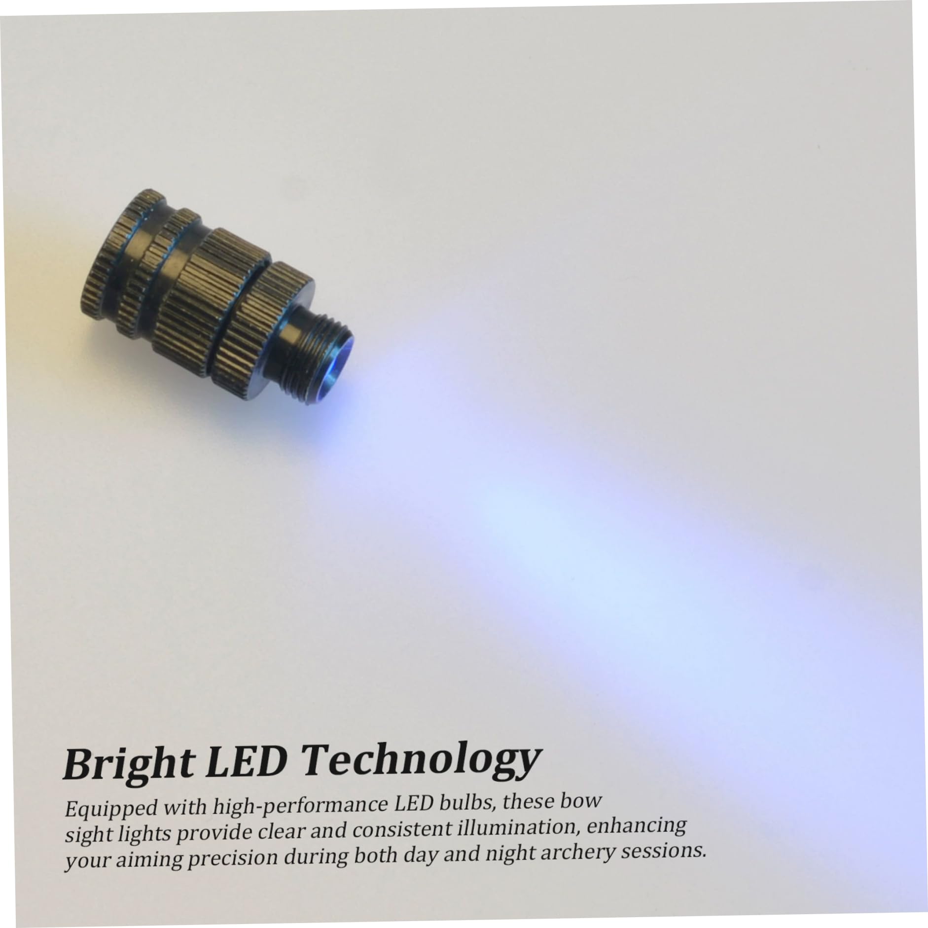 Luce per mirino per arco a LED universale in alluminio 2 pezzi con batteria