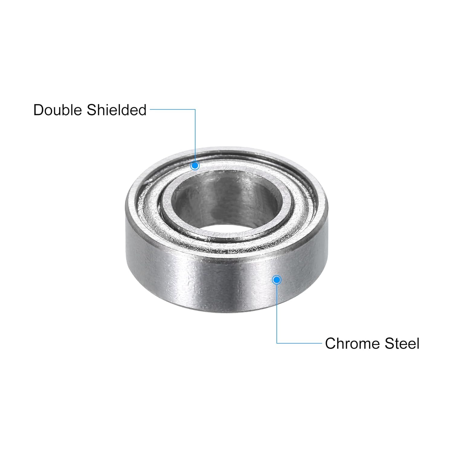 uxcell 5pcs MR126ZZ Miniature Deep Groove Ball Bearings 6x12x4mm Double Shielded Bearings for Electric Motor, Home Appliances, Garden Machinery, P5 (ABEC 5)