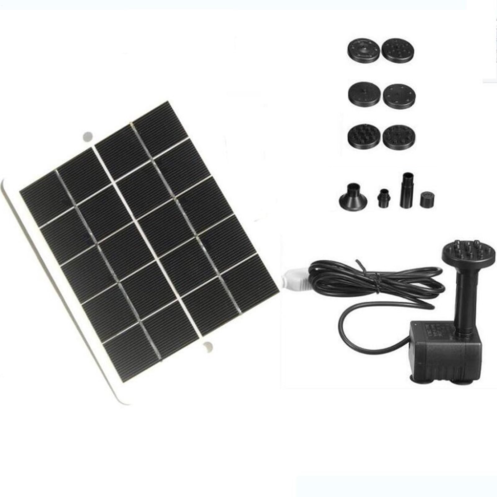 Pompe Solaire - 15W Pompe à Eau Solaire pour Bassins Extérieurs,Décor Résistant aux Intempéries Système d'Arrosage pour Jardin Balcon Bassin Aquarium