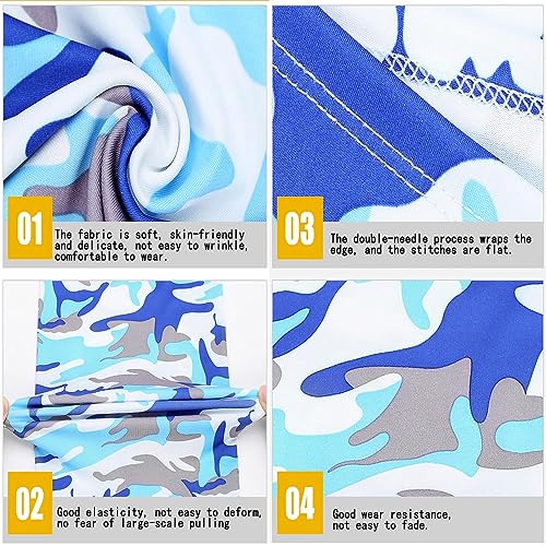 Image of 6 Pieces Summer Face Cover Scarf Mens Neck Gaiter For Men Women UV Protection Face Breathable Sun Protection Cycling Running