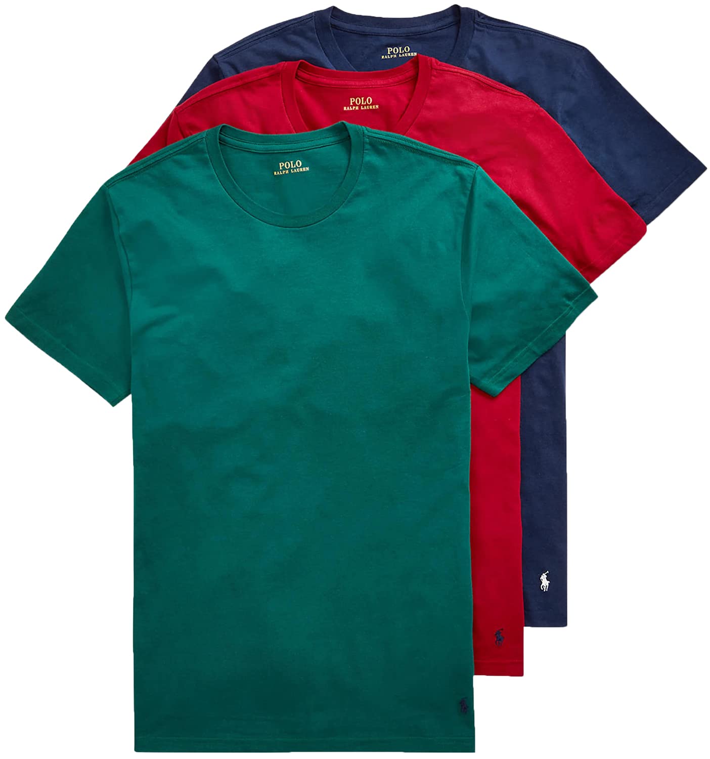 POLO RALPH LAURENClassic Crew Neck Short Sleeve Undershirts 3-Pack (Large)