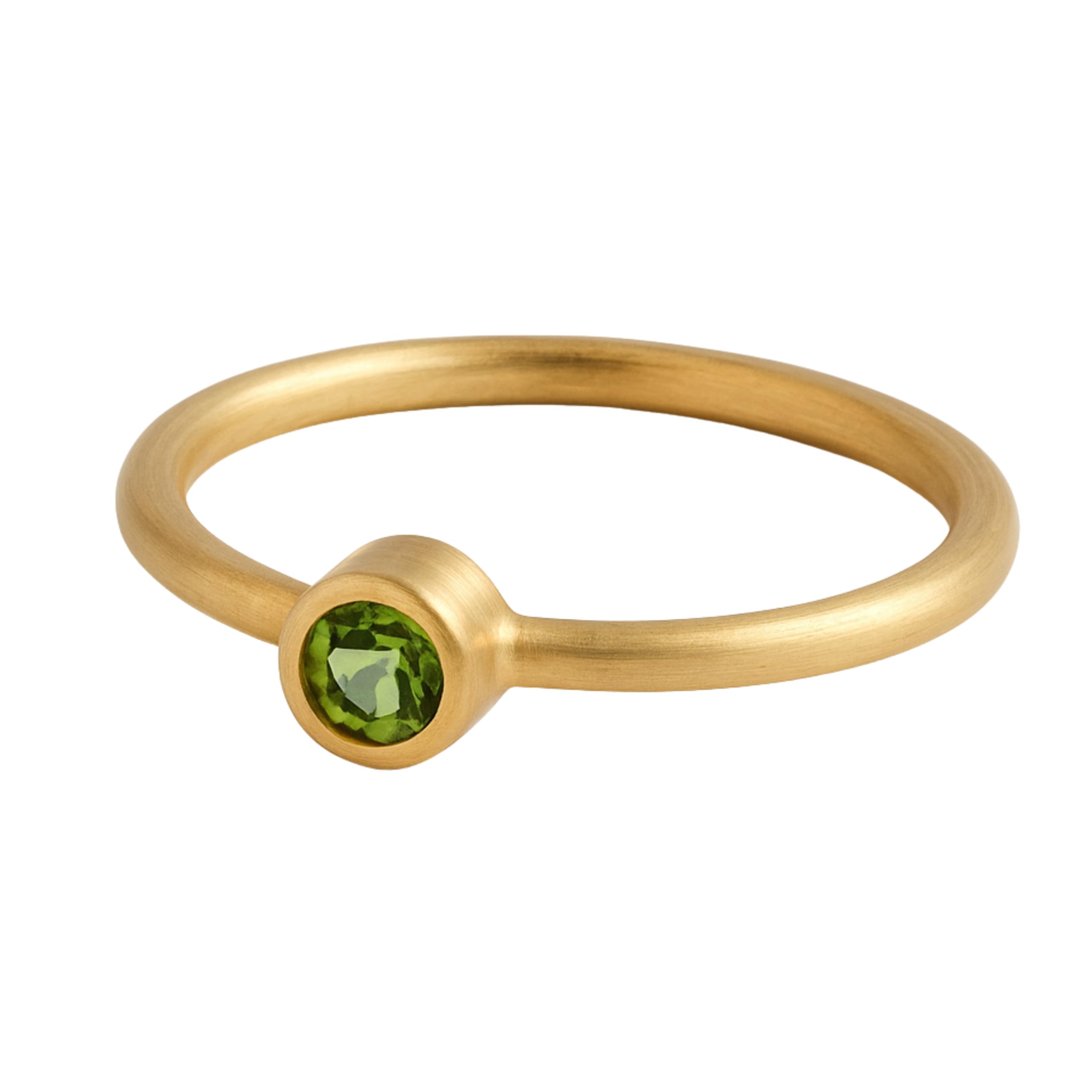 Sophia Rose Jewellery Peridot Edelstein 14kt gelbes 585 Gold ring US-Größe 8 / Diameter 18.2 Natürlicher Edelstein - Geburtstagsgeschenk - Handgefertigte Geschenkideen für Frauen