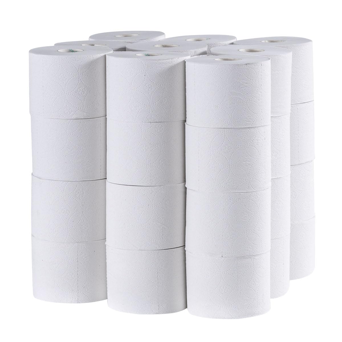 Papel higiénico Kordula 90639, sin plástico, 100% reciclado, 3 capas, color blanco brillante, 36 rollos de 400 hojas