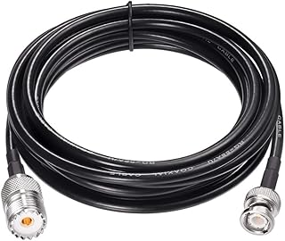 Eightwood UHF SO239 to BNC Male Antenna Extension Cable Coax RG58 10 Feet for CB Amateur Two-Way Ham Radio Antenna Analyzer Radio Scanner SWR Meter