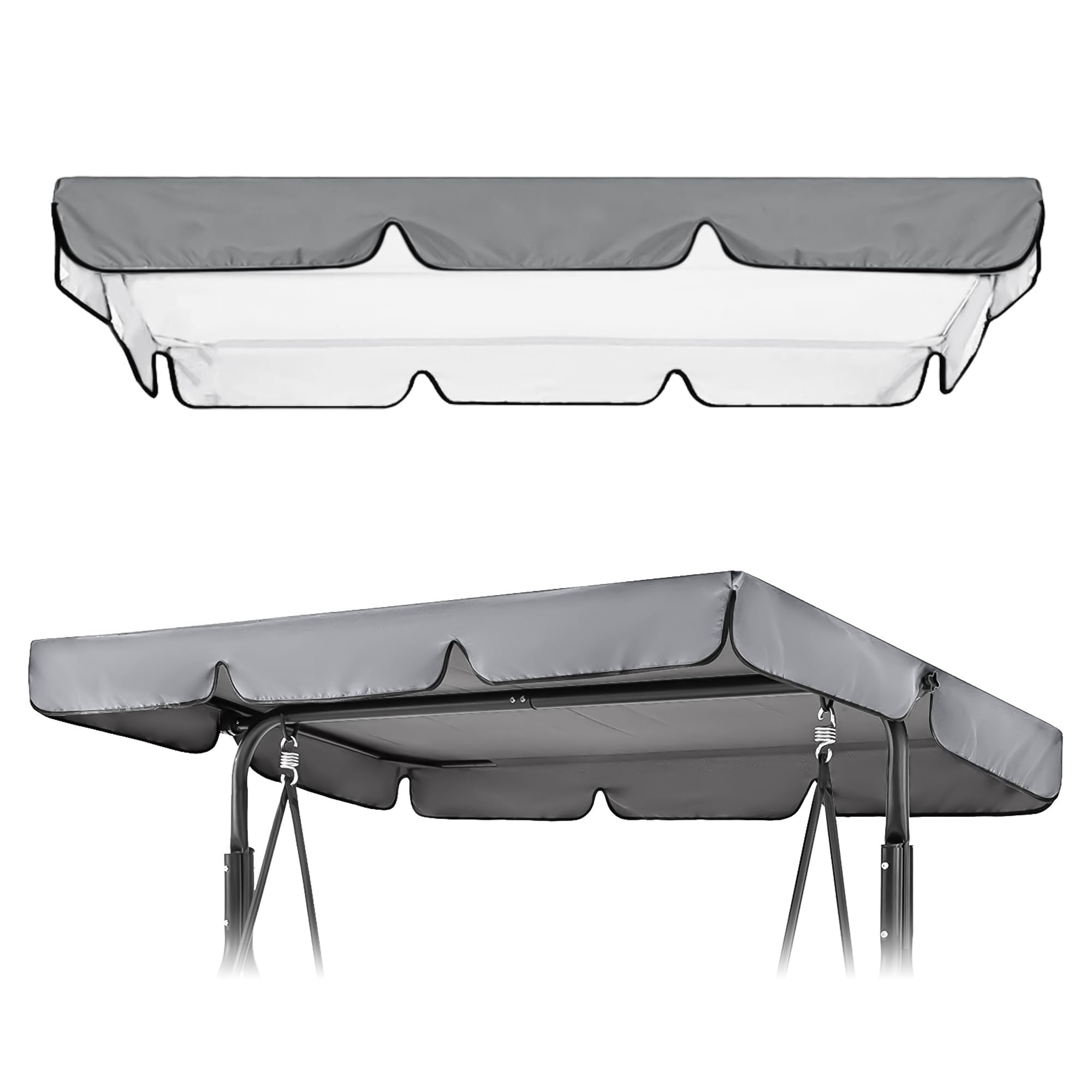 Référence de toit pour balancelle Hollywood 210 x 145 cm, toit de rechange pour balancelle Hollywood 3 places, toit de rechange universel pour balancelle de jardin, toit imperméable pour balancelle