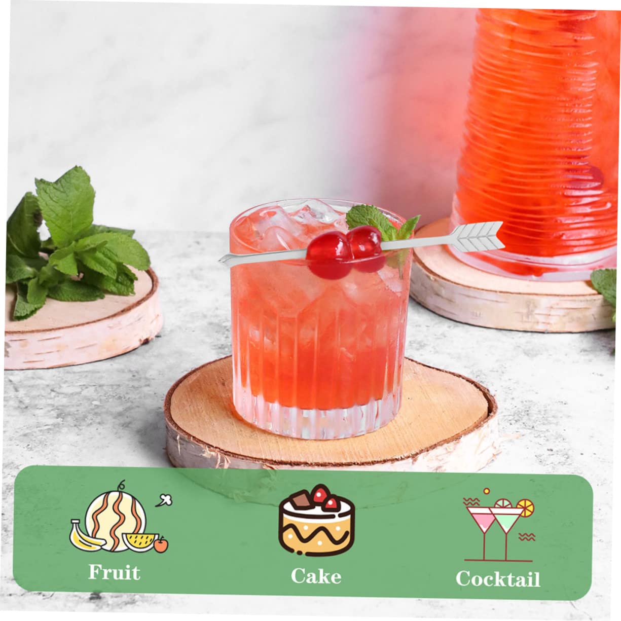 ABOOFAN 1Set Stainless Steel Fruit Fork with Storage Holder Appetizer Picks for Parties and Events Elegant Design for Snacks Desserts and Drinks Smooth Finish