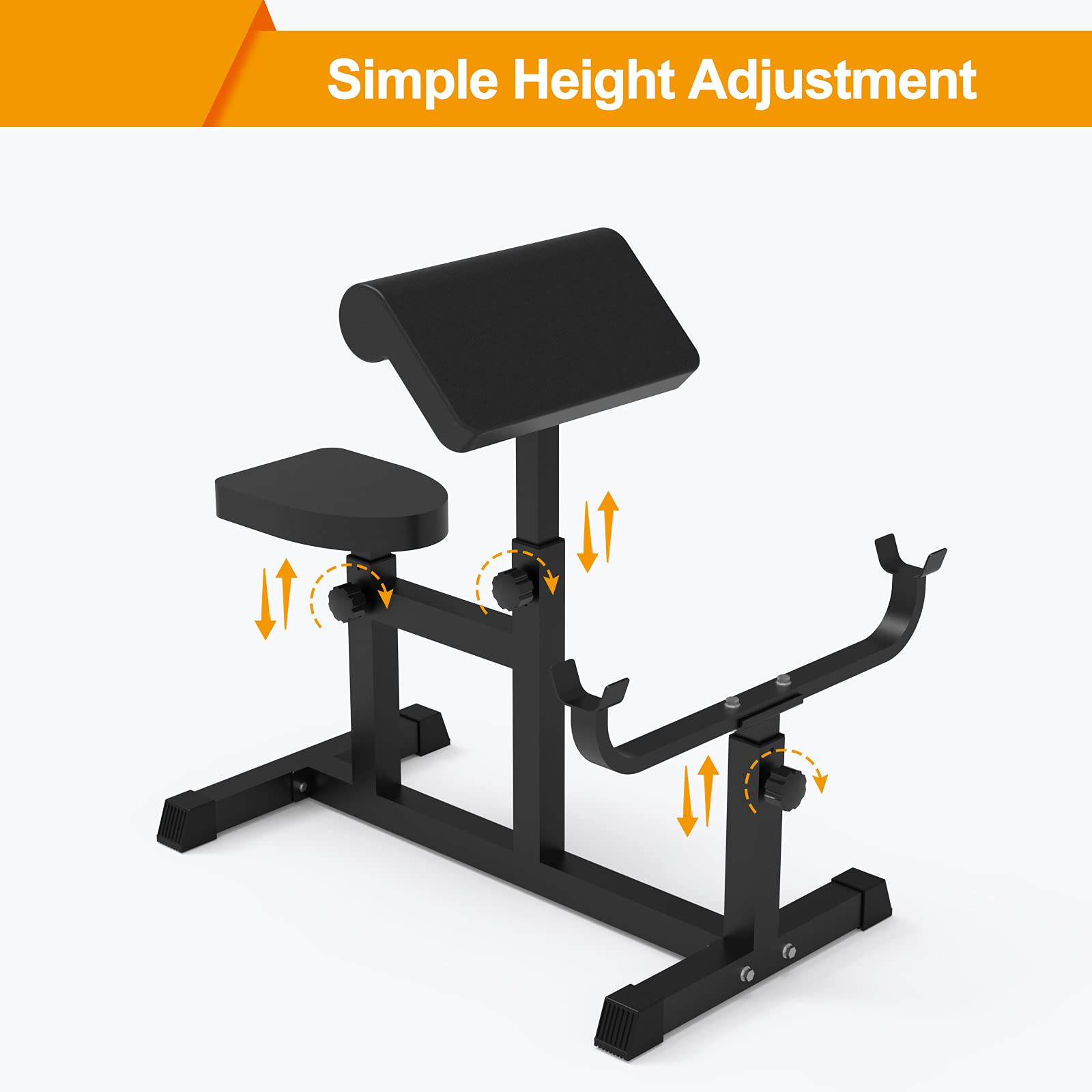 Banco De Pesas Ajustable SPORTSOUL - Inclinación Múltiple, Soporte Para Barra, Capacidad 600 Lbs, Ideal Para Gimnasio En Casa